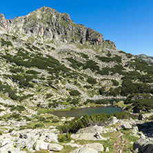 Amazing landscape with Dzhangal peak and Samodivski lakes, Pirin Mountain, Bulgaria