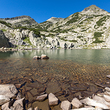 Landscape with Left Kralev Dvor pass and Samodivski lakes, Pirin Mountain, Bulgaria