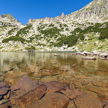 Landscape with Left Kralev Dvor pass and Samodivski lakes, Pirin Mountain, Bulgaria