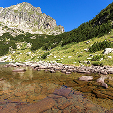 Landscape with Dzhangal peak and Samodivski lakes, Pirin Mountain, Bulgaria