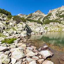 Landscape with Left Kralev Dvor pass and Samodivski lakes, Pirin Mountain, Bulgaria