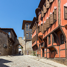 PLOVDIV, BULGARIA - SEPTEMBER 1, 2017:  Hisar Kapia - Ancient gate in Plovdiv old town, Bulgaria