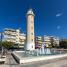 ALEXANDROUPOLI, GREECE - SEPTEMBER 23, 2017:  Lighthouse in town of Alexandroupoli, East Macedonia and Thrace, Greece