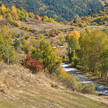 Amazing Autumn landscape near town of Dospat, Rhodope Mountains, Bulgaria