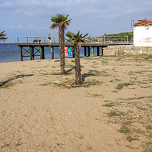 CHALKIDIKI, CENTRAL MACEDONIA, GREECE - AUGUST 25, 2014: Seascape of Psakoudia Beach at Sithonia peninsula, Chalkidiki, Central Macedonia, Greece