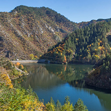 Autumn Autumn Landscape of Teshel  Reservoir, Smolyan Region, Bulgaria