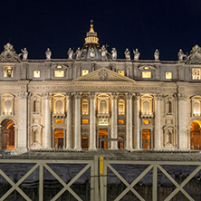 Amazing Night photo of Vatican and St. Peter"s Basilica in Rome, Italy