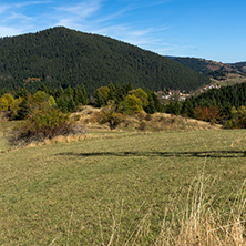 Amazing autumn landscape near village of Gela, Rhodope Mountains, Bulgaria