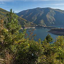 Autumn Panorama of Tsankov kamak Reservoir, Smolyan Region, Bulgaria
