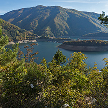 Amazing Autumn Landscape of Rhodope Mountain near Village of Mihalkovo, Smolyan Region, Bulgaria