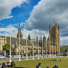 LONDON, ENGLAND - JUNE 16 2016: Collegiate Church of St. Peter at Westminster, London, England, Great Britain