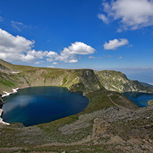 Amazing Landscape of The Eye and The Kidney lakes, The Seven Rila Lakes, Bulgaria