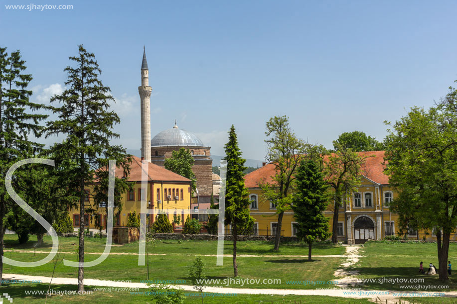 SKOPJE, REPUBLIC OF MACEDONIA - 13 MAY 2017: Mustafa Pasha"s Mosque in city of Skopje, Republic of Macedonia