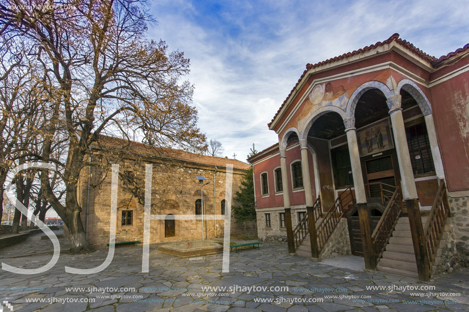 PERUSHTITSA, BULGARIA - DECEMBER 23, 2013: The building of Danov School from nineteenth century, Perushtitsa, Plovdiv Region, Bulgaria