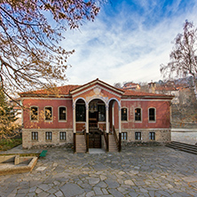 PERUSHTITSA, BULGARIA - DECEMBER 23, 2013: The building of Danov School from nineteenth century, Perushtitsa, Plovdiv Region, Bulgaria