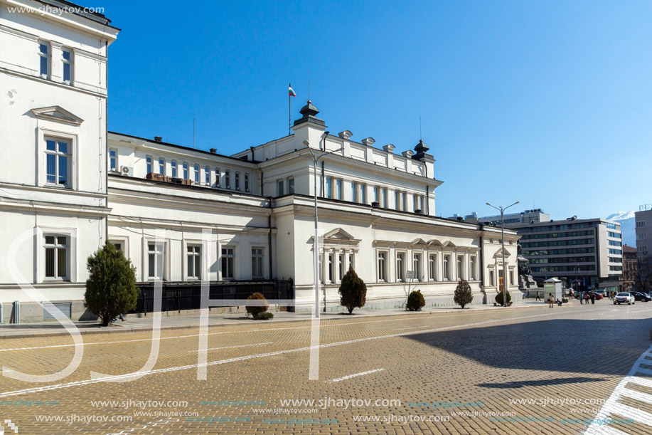 SOFIA, BULGARIA - APRIL 1, 2017: National Assembly in city of Sofia, Bulgaria