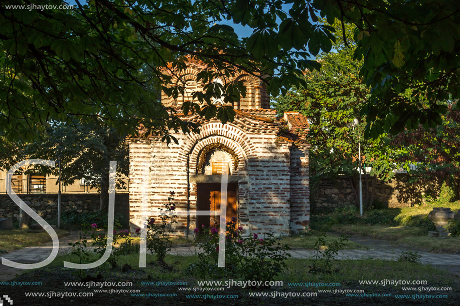 SAPAREVA BANYA, BULGARIA- AUGUST 13, 2013: The medieval Orthodox St. Nicholas Church in  Spa Resort of Sapareva Banya, Bulgaria