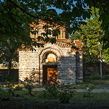 SAPAREVA BANYA, BULGARIA- AUGUST 13, 2013: The medieval Orthodox St. Nicholas Church in  Spa Resort of Sapareva Banya, Bulgaria