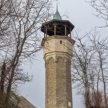 PLOVDIV, BULGARIA - DECEMBER 30, 2016:  Medieval building of Clock tower in city of Plovdiv, Bulgaria