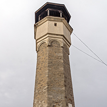 PLOVDIV, BULGARIA - DECEMBER 30, 2016:  Medieval building of Clock tower in city of Plovdiv, Bulgaria