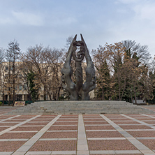 PLOVDIV, BULGARIA - DECEMBER 30, 2016: Monument of The Unification of Bulgaria in city of Plovdiv, Bulgaria