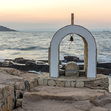 Iconostasis St. Peter and St. Nicholas at coastline of village of Chernomorets, Burgas Region, Bulgaria