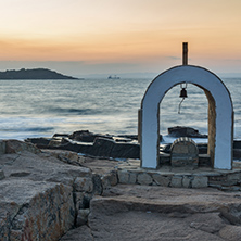 Iconostasis St. Peter and St. Nicholas at coastline of village of Chernomorets, Burgas Region, Bulgaria