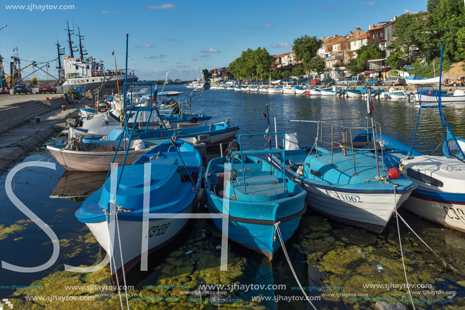 SOZOPOL, BULGARIA - JULY 12, 2016: Amazing Panorama of port of town of Sozopol, Burgas Region, Bulgaria