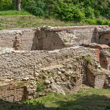 Remains of the builings in the ancient Roman city of Diokletianopolis, town of Hisarya, Plovdiv Region, Bulgaria