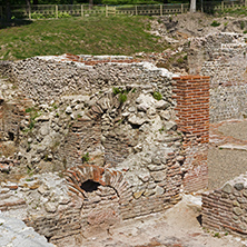 Remains of the builings in the ancient Roman city of Diokletianopolis, town of Hisarya, Plovdiv Region, Bulgaria