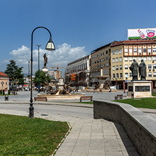 SKOPJE, REPUBLIC OF MACEDONIA - 13 MAY 2017:  Panorama of Skopje City Center, Republic of Macedonia