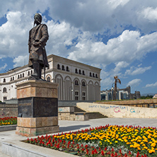 SKOPJE, REPUBLIC OF MACEDONIA - 13 MAY 2017:  Panorama of Skopje City Center, Republic of Macedonia