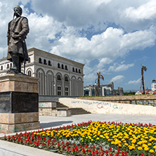 SKOPJE, REPUBLIC OF MACEDONIA - 13 MAY 2017:  Panorama of Skopje City Center, Republic of Macedonia