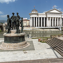 SKOPJE, REPUBLIC OF MACEDONIA - 13 MAY 2017: Monument in  center of City of Skopje, Republic of Macedonia