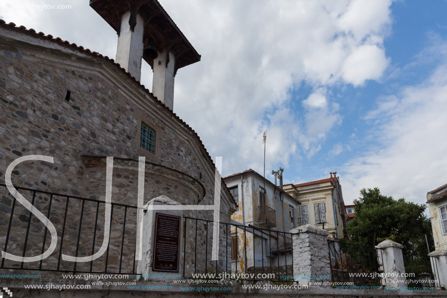 XANTHI, GREECE - SEPTEMBER 23, 2017: Orthodox church in old town of Xanthi, East Macedonia and Thrace, Greece