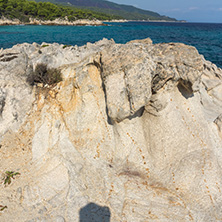 Seascape of Orange Beach Kavourotripes at Sithonia peninsula, Chalkidiki, Central Macedonia, Greece