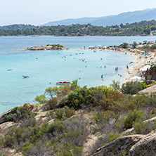 Seascape of Lagonisi Beach at Sithonia peninsula, Chalkidiki, Central Macedonia, Greece