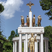 SKOPJE, REPUBLIC OF MACEDONIA - 13 MAY 2017: Monument in Skopje City Center, Republic of Macedonia