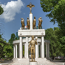 SKOPJE, REPUBLIC OF MACEDONIA - 13 MAY 2017: Monument in Skopje City Center, Republic of Macedonia
