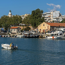 ALEXANDROUPOLI, GREECE - SEPTEMBER 23, 2017:  Port and Panorama to town of Alexandroupoli, East Macedonia and Thrace, Greece