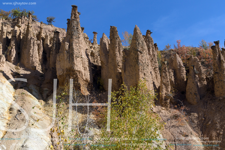 Amazing Autumn Landscape of Rock Formation Devil"s town in Radan Mountain, Serbia