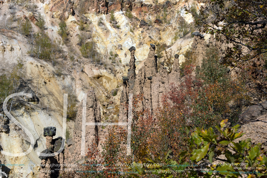 Amazing Autumn Landscape of Rock Formation Devil"s town in Radan Mountain, Serbia