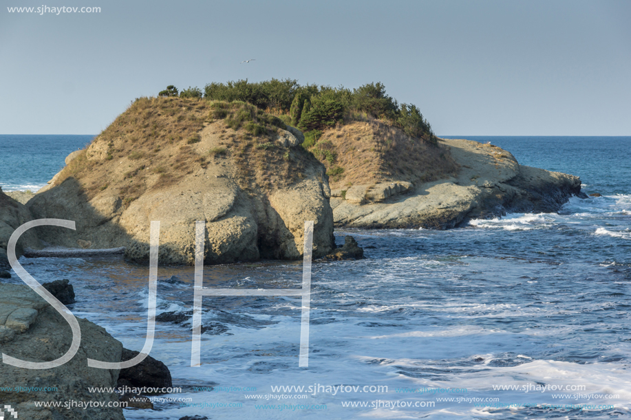 Seascape with Bird island near town of Tsarevo, Burgas Region, Bulgaria