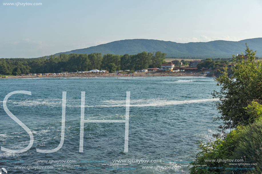 Panoramic view of Arapya Beach near town of Tsarevo, Burgas Region, Bulgaria