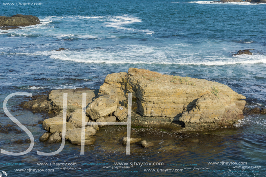 Seascape with Bird island near town of Tsarevo, Burgas Region, Bulgaria