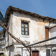 Old house and Wood centuries in village of Panagia, Thassos island,  East Macedonia and Thrace, Greece