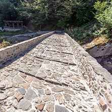 Amazing Reflection of Devil"s Bridge in Arda river and Rhodopes mountain, Kardzhali Region, Bulgaria