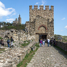 VELIKO TARNOVO, BULGARIA - 9 APRIL 2017: Ruins of The capital city of the Second Bulgarian Empire medieval stronghold Tsarevets, Veliko Tarnovo, Bulgaria