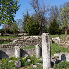 VELIKO TARNOVO, BULGARIA - 9 APRIL 2017: Ruins of The capital city of the Second Bulgarian Empire medieval stronghold Tsarevets, Veliko Tarnovo, Bulgaria