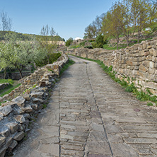 VELIKO TARNOVO, BULGARIA - 9 APRIL 2017: Ruins of The capital city of the Second Bulgarian Empire medieval stronghold Tsarevets, Veliko Tarnovo, Bulgaria